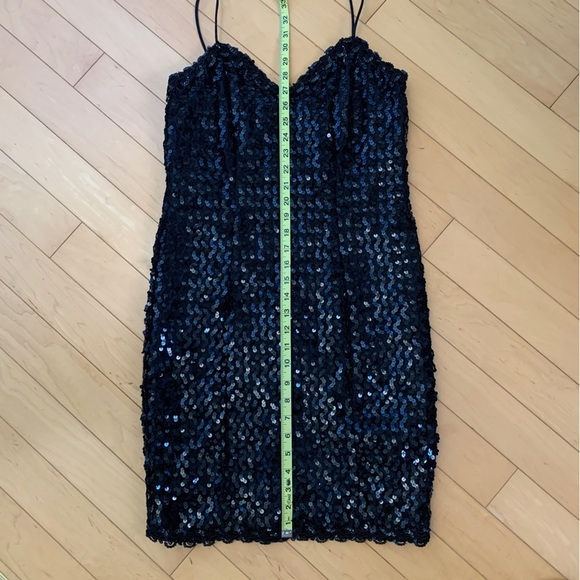 3/$20 Vintage Zum Zum black sequin mini dress, size small - Picture 10 of 12